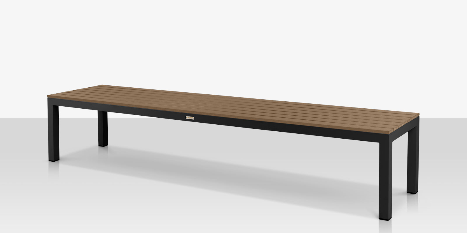 Black shop teak bench